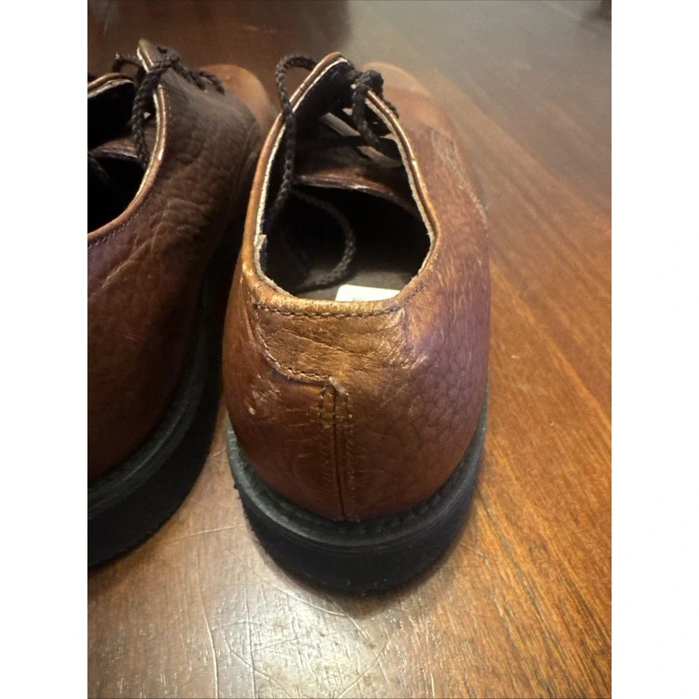 Vintage Union Made USA Leather Oxford Shoes 9.5D EVA-Tech Sole Workwear UFCW 80s